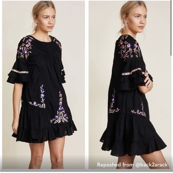 ❤️Free People Pavlo Babydoll Embroidered Dress NWT - Picture 4 of 6